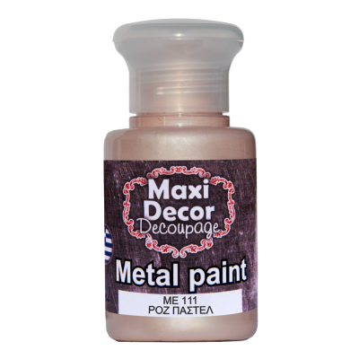 Ακρυλικό Μεταλλικό Χρώμα 60ml Maxi Decor Ροζ Παστέλ ΜE111_ME111060